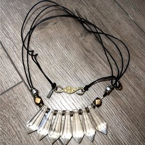 Edgy crystal statement necklace